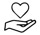 hand under heart icon