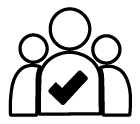 people icon with a checkbox