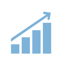 icon arrow shows upward trend