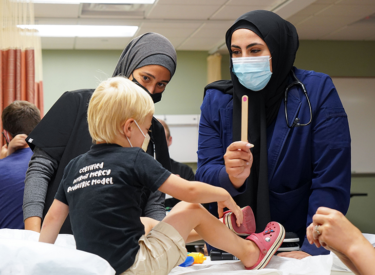 pediatric practice by female students